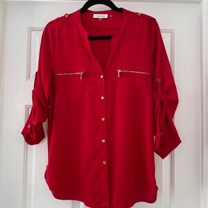 Calvin Klein Red Blouse